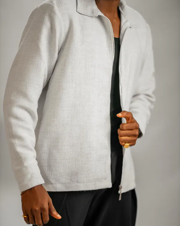 Ivory zip jacket on Instagram